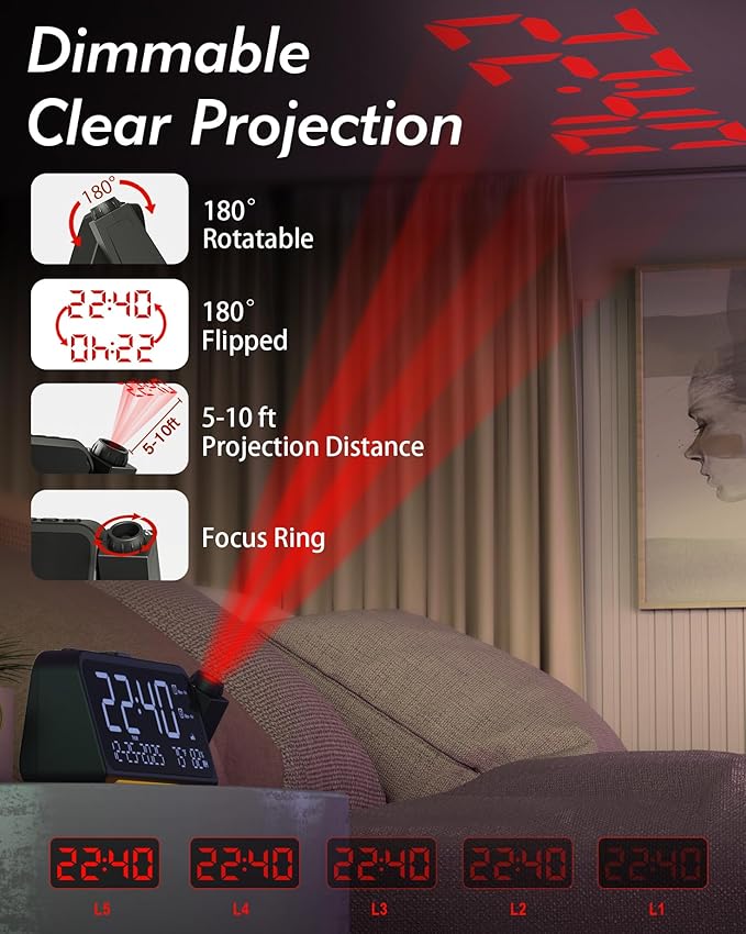 Roxicosly Projection Alarm Clock - Image 2