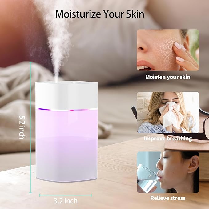 Small Humidifier for Plant, Cool Mist Humidifiers for Bedroom, Desk Mini - Image 4
