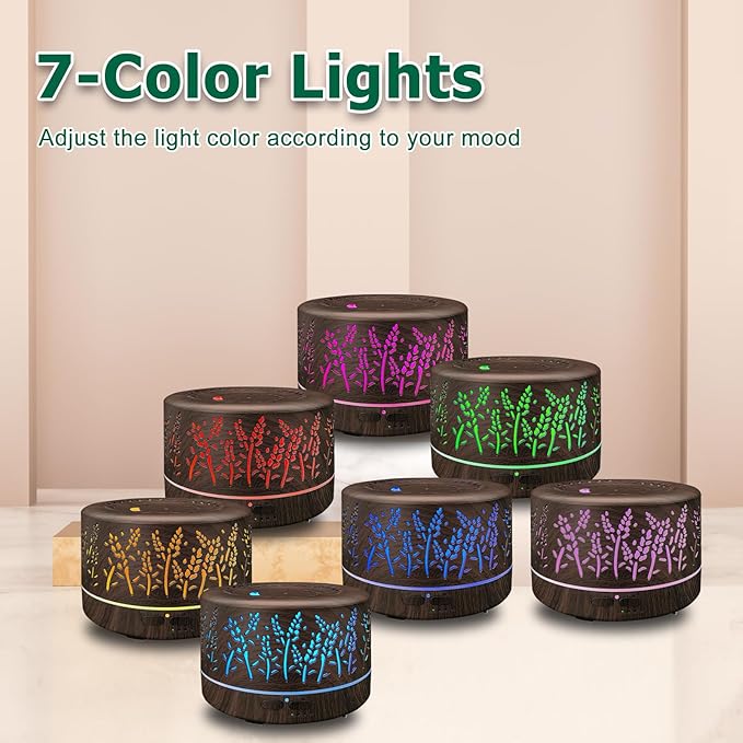 Diffusers for Essential Oils Large Room, 600ml Essential Oil Diffusers for Home - Image 5