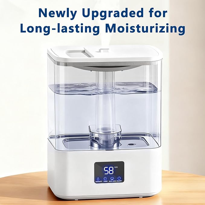 KZF 4L Top Fill Humidifiers for Bedroom & 60H Runtime - Image 3