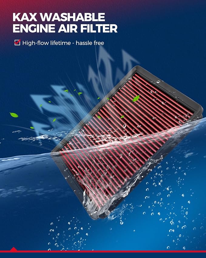 KAX Premium Washable Engine Air Filter, 33-3080 Replacement - Image 2