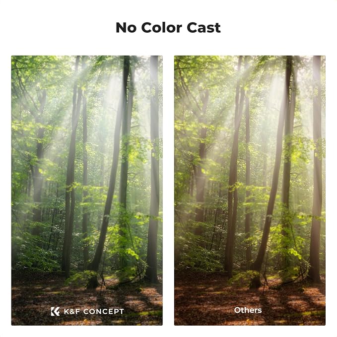K&F CONCEPT 49mm Black Diffusion 1/4 & 1/8 Lens Filter Kit, Mist Cinematic - Image 5