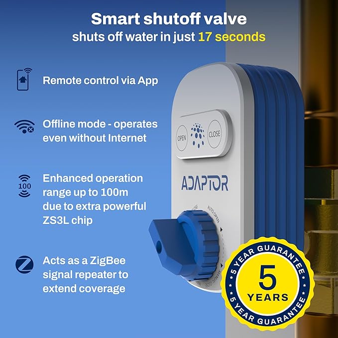 Smart Zigbee 3.0 Water Shut Off Valve 3/4" | Automatic Shut Off Valve - Image 2