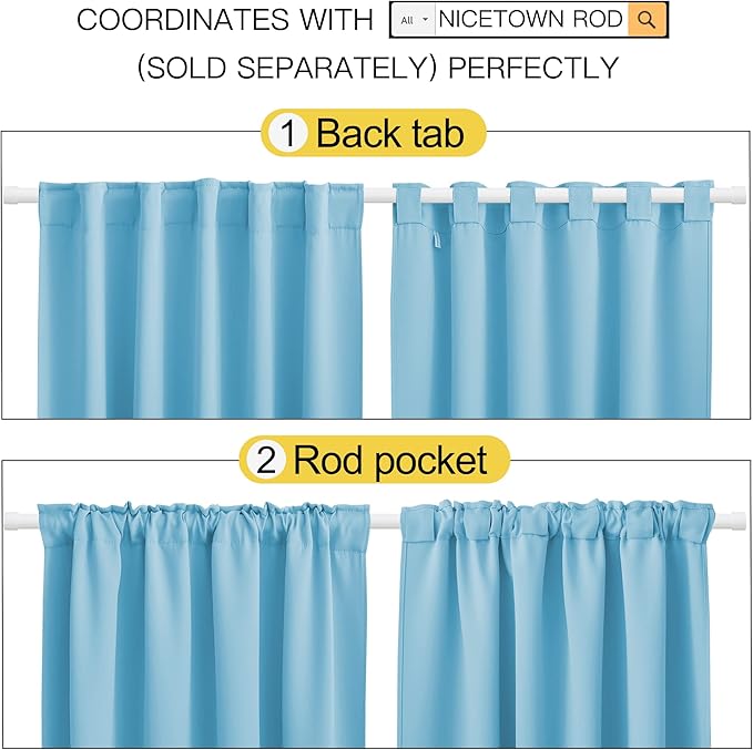NICETOWN Window Treatment Blackout Curtains and Draperies - Image 3