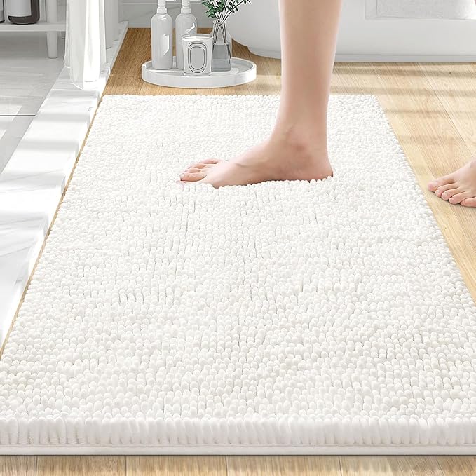 Smiry Luxury Chenille Bathroom Rugs 30x20, Extra Soft and Absorbent Shaggy Bath by Smiry