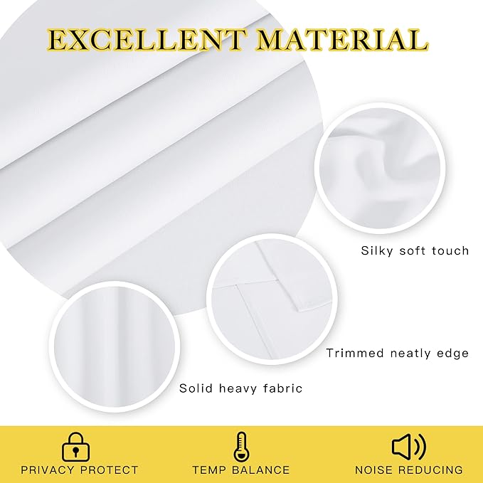 NICETOWN White Room Darkening Curtain 120 inches Long - Image 4
