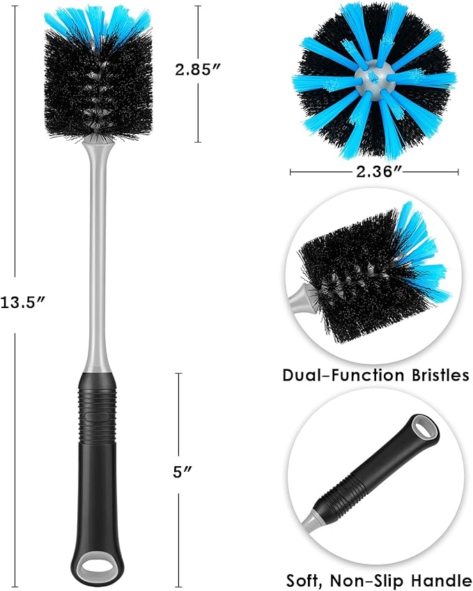 Water Bottle Cleaning Brush, Long Handle Flexible Scrub Brush - Image 3
