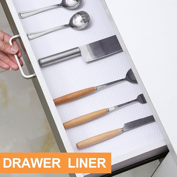 Shelf Liners for Kitchen Cabinets Non-Adhesive: 17" W x 300" L Waterproof - Image 3