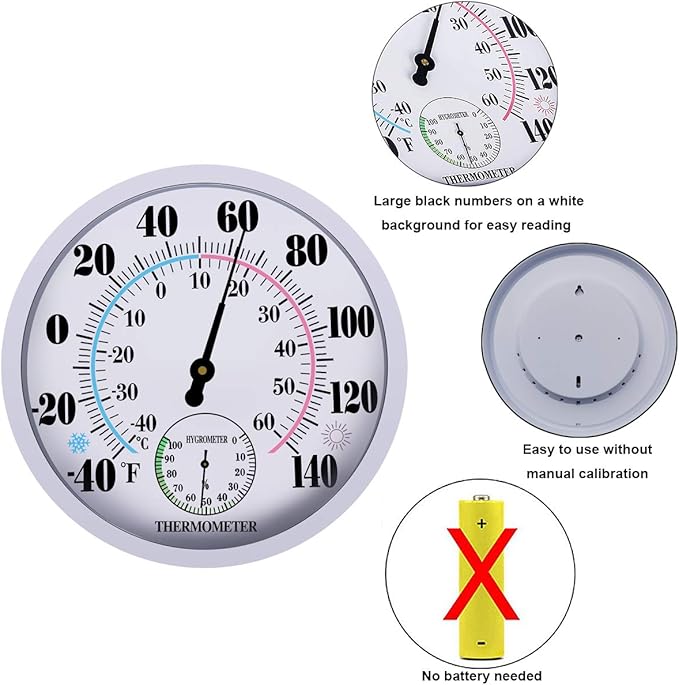 Indoor Outdoor Thermometer Hygrometer - Image 3