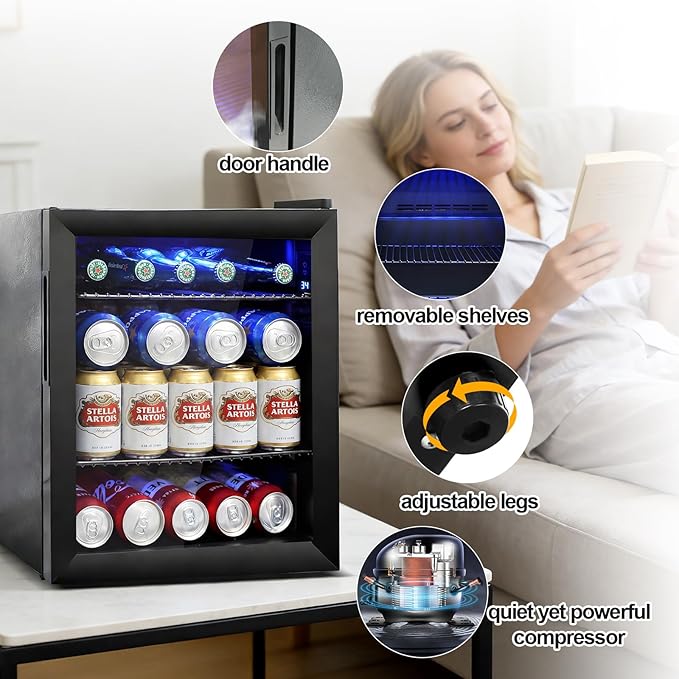 50 Can Mini Beverage Refrigerator - Image 8