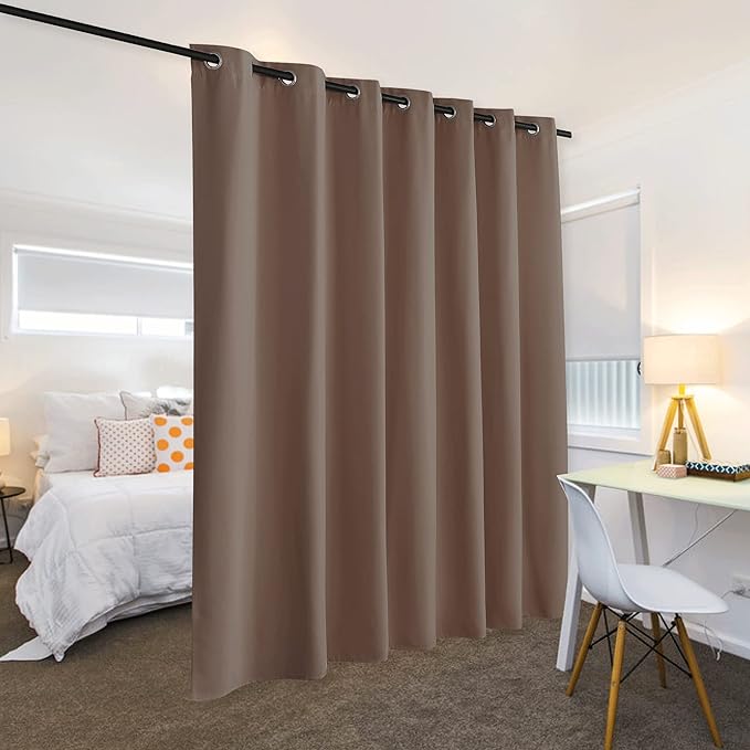 RYB HOME Extra Wide Curtains for Divider Room Separation Soundproof Temporary - Image 4