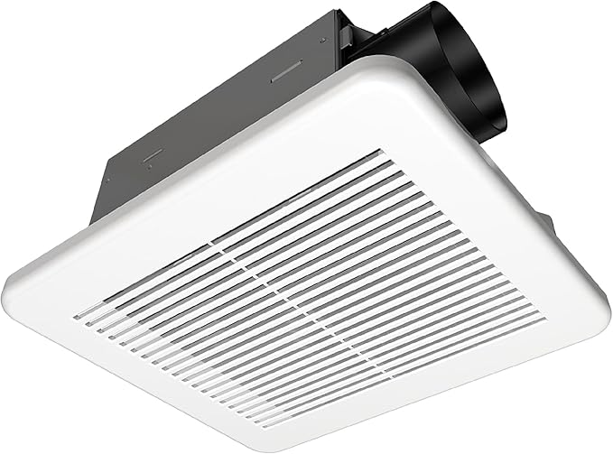 Homewerks 7114-02-HW DC Bathroom Fan 50-CFM 1.0 Sone White Ventilation Fan by HomewerksWorldwide