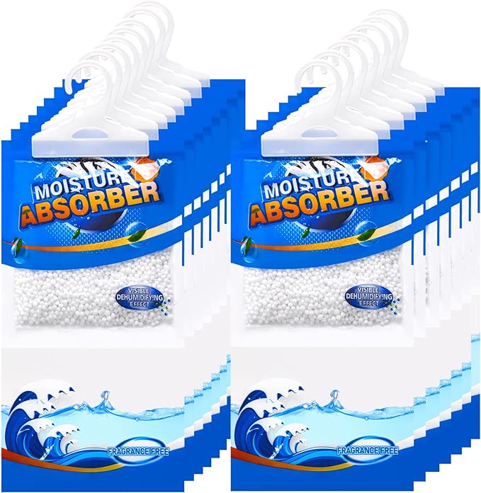 ZSZMFH 15 Pack Moisture Absorber Hanging Bags, Fragrance Free Humidity Packs by ZSZMFH