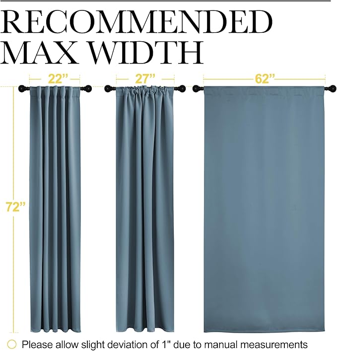NICETOWN Blackout Curtain Panels Window Draperies - Image 7