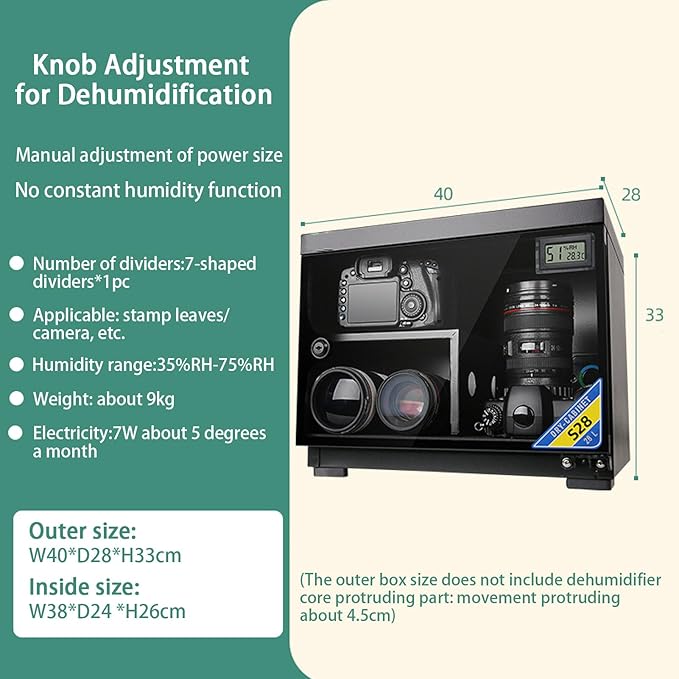 28L Camera Dry Cabinet Digital Control Dehumidifier, Electronic Dry Box - Image 6