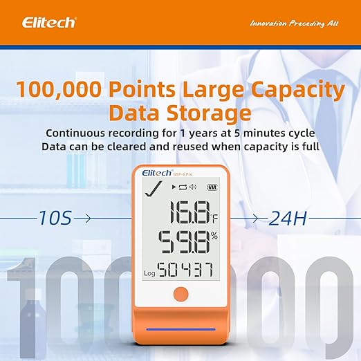 Elitech 50Pack Bluetooth Ultra Low Digital Temperature Data Logger - Image 3