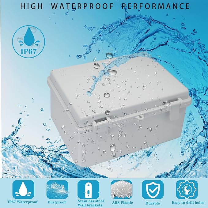 Waterproof Outdoor Electrical Box Junction Box Weatherproof IP67 ABS Plastic - Image 2