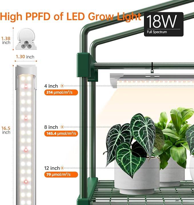 Bstrip Indoor Greenhouse with Grow Lights, PVC Tent with Waterproof Base Mat - Image 5