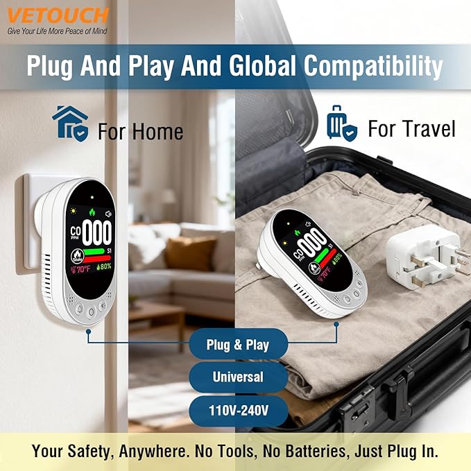 4-in-1 Plug-in Smoke & Carbon Monoxide Alarms - Image 6