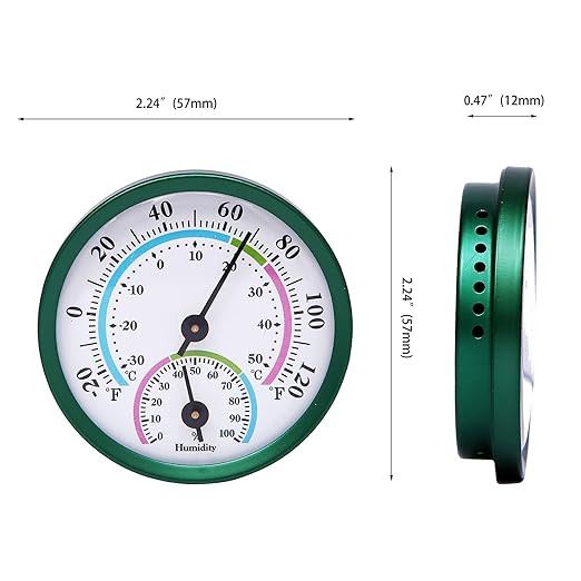 Mini Indoor Thermometer Hygrometer Analog 2 in 1 Temperature Humidity Monitor - Image 2
