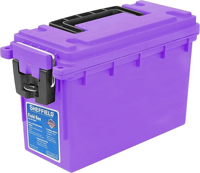 Sheffield 12632 Ammo Storage Box, Stackable .30 Cal Field Boxes, Water and Dust by Sheffield