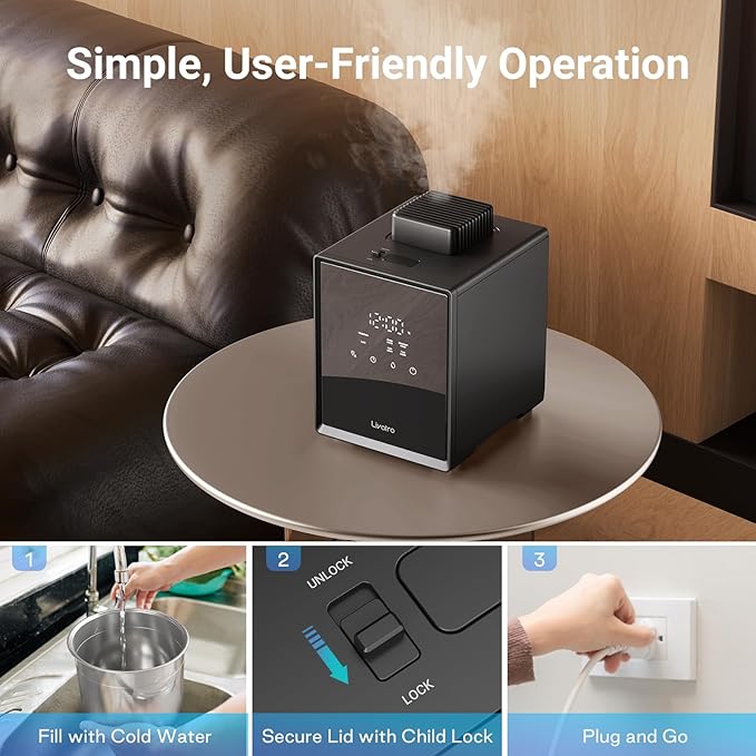 Stainless Steel Humidifier, 3L Warm Mist Humidifier, Easy Clean - Image 8