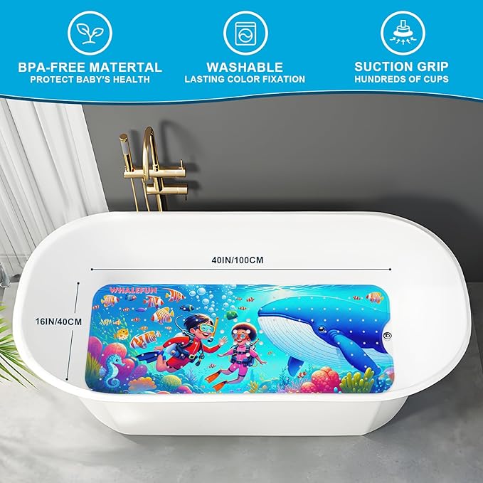 XIYUNTE Baby Bath Mat for Tub Non Slip Kids Bath Mat - Image 3
