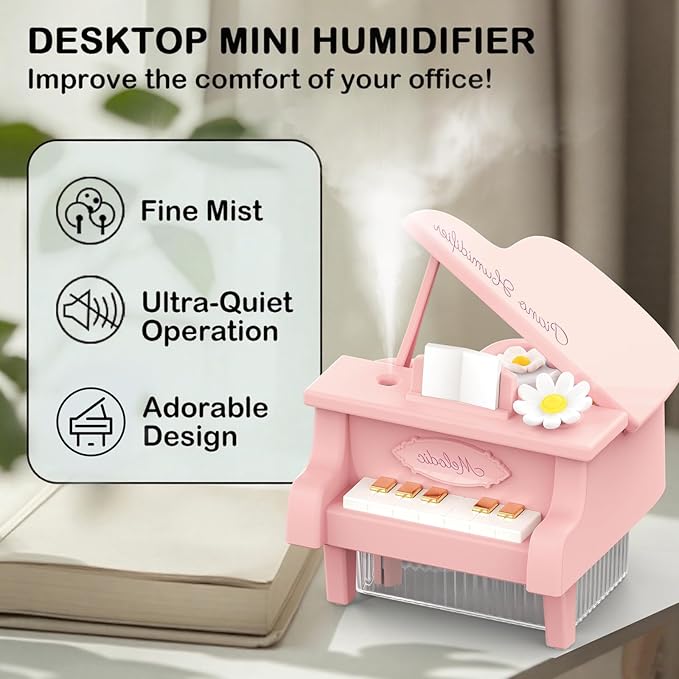 Portable Mini humidifie, 350mL Cool Mist Humidifie, 1200mAh Quiet - Image 5