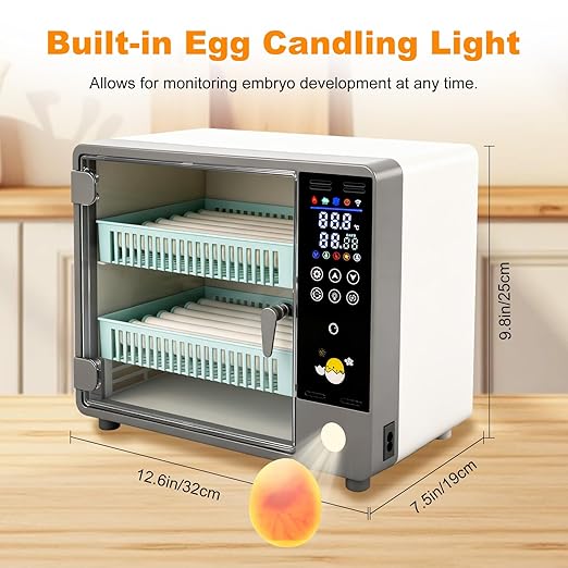 24 Egg Incubator, Automatic Egg Turner Hatching Machine - Image 2