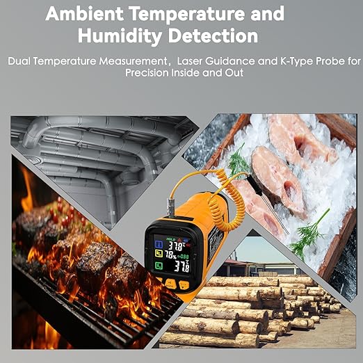 Infrared Thermometer Temperature Gun -58°F to 1796°F, 50:1 Dual-Mode Temp Guns - Image 6