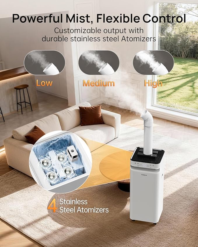 YOKEKON Humidifier Large Room 22L/5.8gal, 2500sq.ft Whole House Humidifiers - Image 3