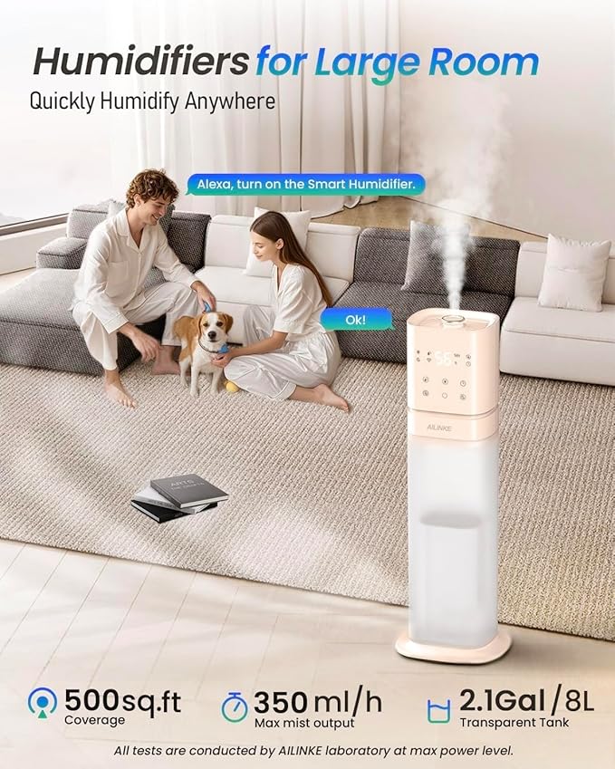 Smart Humidifier Large Room, 2.1Gal/8L Humidifiers - Image 2