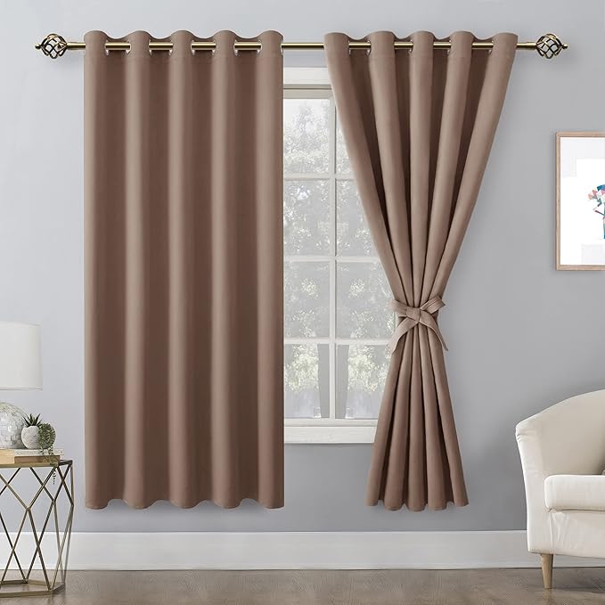 Hiasan Blackout Curtains for Bedroom, 60 x 63 Inches Length - Image 2