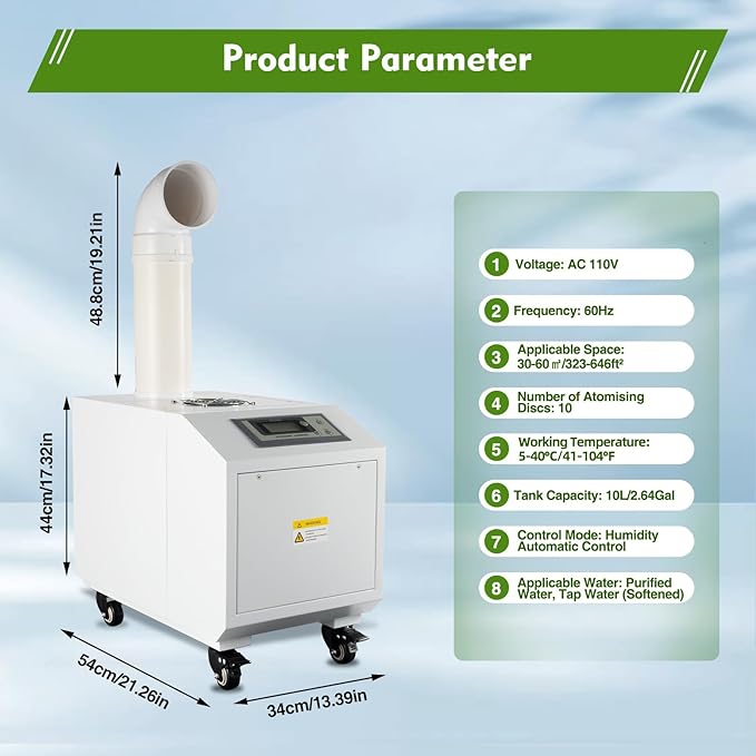 3kg/H Ultrasonic Industrial Humidifier, Commercial Air Humidifier Sprayer - Image 2