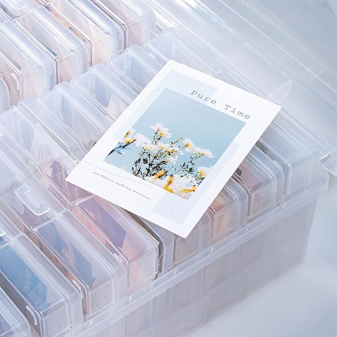 novelinks Transparent 4" x 6" Photo Organizers and Photo Storage Box - Image 8