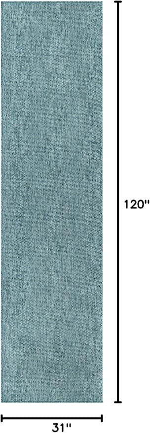 Unique Loom Collection Casual Transitional Solid Heathered Indoor/Outdoor - Image 2