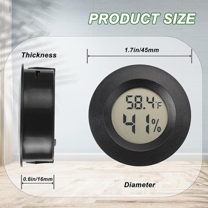 Mini Hygrometer Thermometer Digital Humidity Meter Indoor/Outdoor Humidity - Image 2