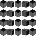 20Pcs Square Furniture Leg Caps 3/4" x 3/4", Anti-Slip PVC Chair Leg Caps by Bonsicoky