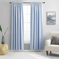 DONREN Baby Blue Window Treatment Thermal Insulated Rod Pocket Blackout by DONREN