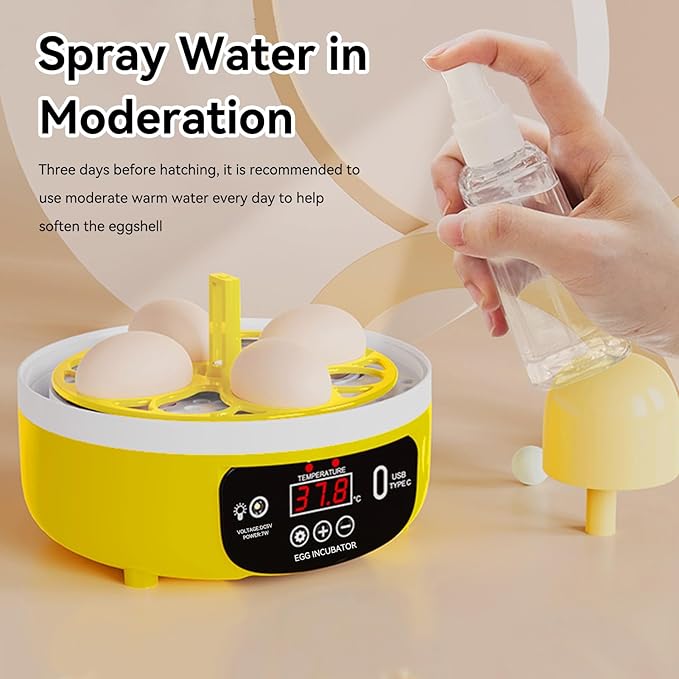 Mini Egg Incubator, 4 Egg Incubator Household Hatching Machine Automatic - Image 4