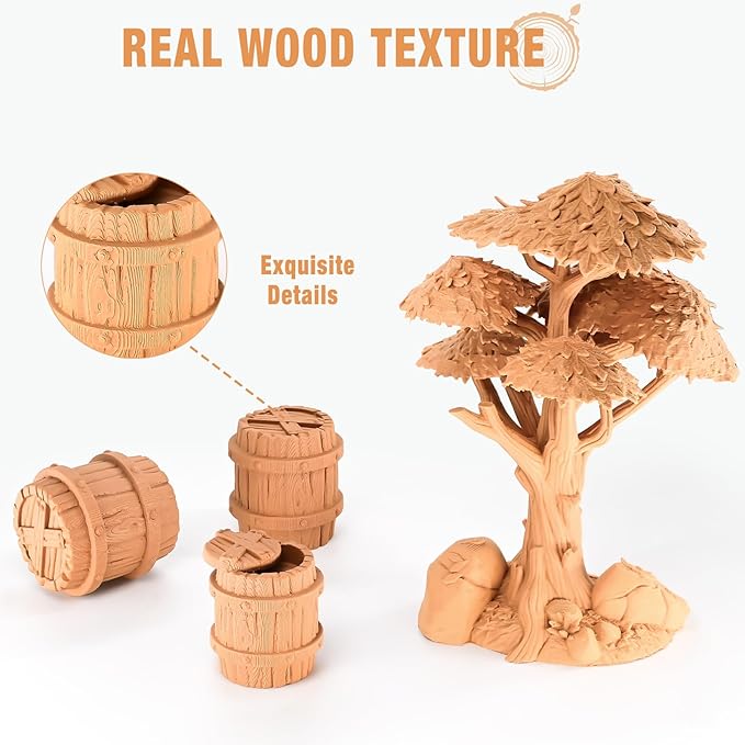 OVV3D PLA Filament 1.75mm, Wood 3D Printer Filament, Matte and Frosted 3D - Image 3