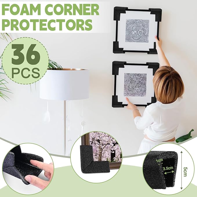 36 Pcs Foam Corner Protectors for Shipping, L-Shaped Edge Guards for TV Moving - Image 3