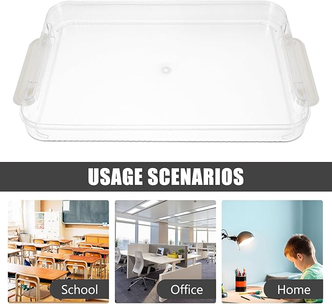 Cabilock A4 File Organizer Box Small without Lid, and White Card Storage Case - Image 3