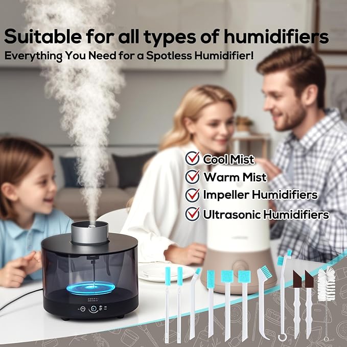XANGNIER 11 Pcs Humidifier Cleaner Brush Set – Small Detail Cleaning Brushes - Image 2