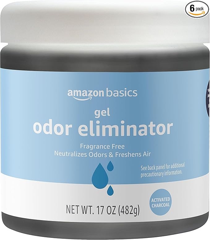 Amazon Basics Gel Odor Eliminator, Activated Charcoal, Fragrance Free, 17 Oz by AmazonBasics