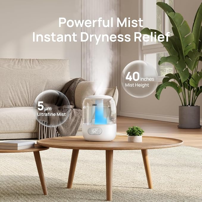 DREO Humidifiers for Bedroom, Cool Mist Ultrasonic Humidifier - Image 6