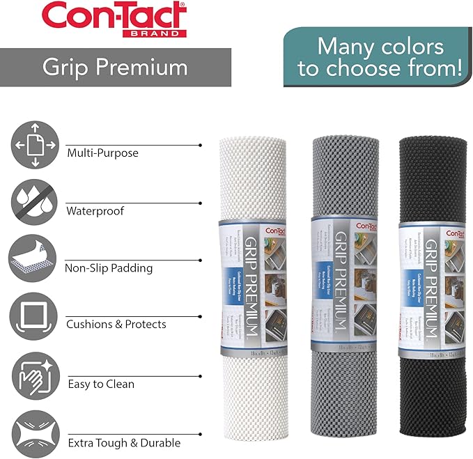 Con-Tact Brand Grip Premium Shelf Liner, Thick and Non-Adhesive Drawer Liner - Image 5