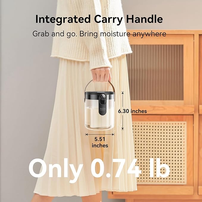 Rechargeable Portable Top Fill Humidifier, Smart Humidifiers - Image 2
