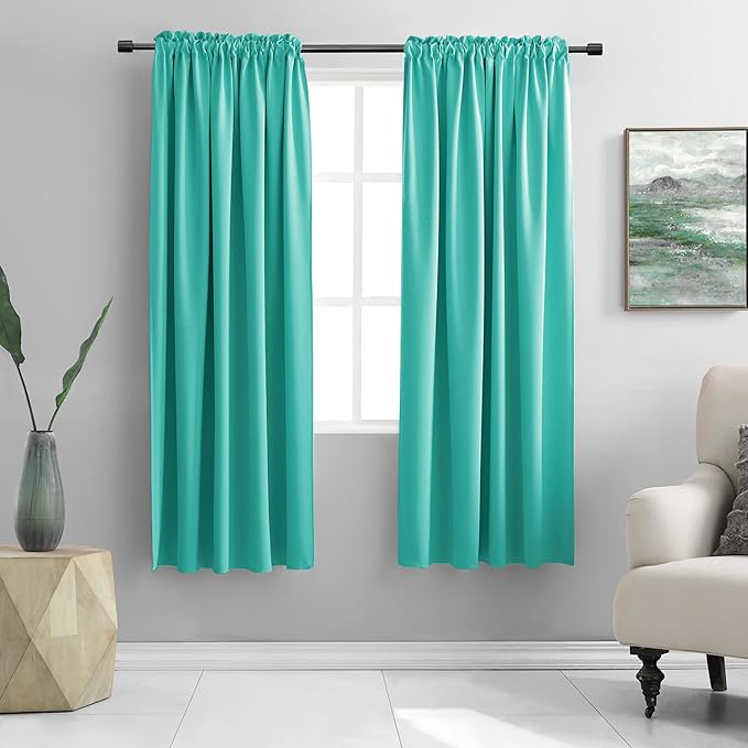 DONREN Turquoise Blackout Curtains by DONREN