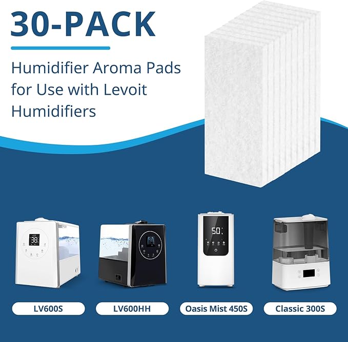 Aroma Pads 30 Packs, Humidifier Replacement Filters Compatible - Image 2
